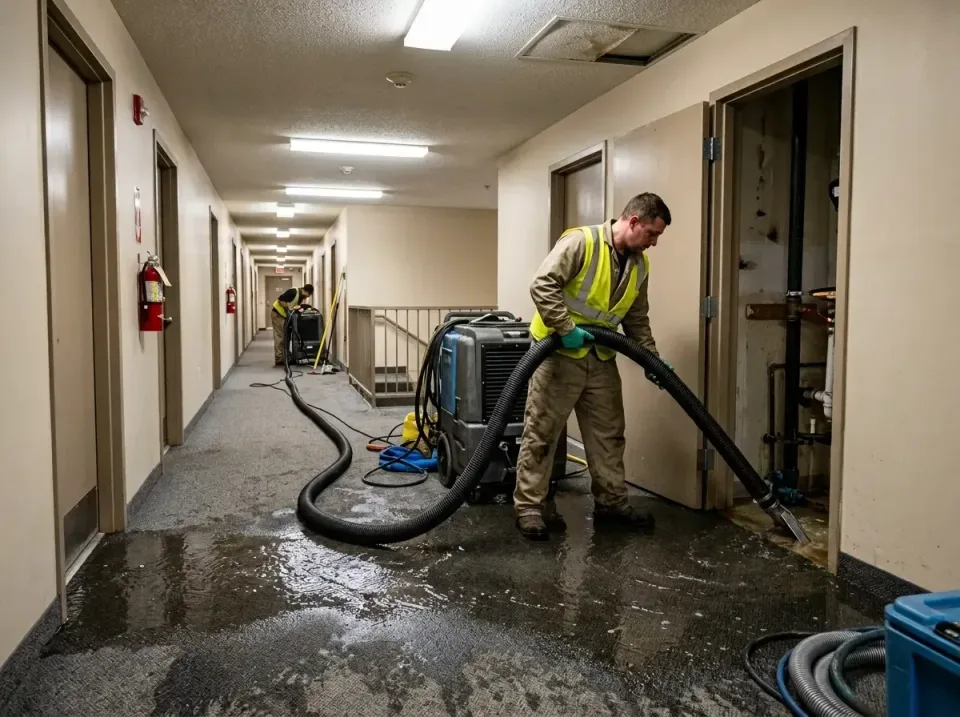 multi-unit-apartment-hallway-f-005 — frequently asked questions, Emergency Burst Pipe Water Extraction & Removal in Cottonwo…